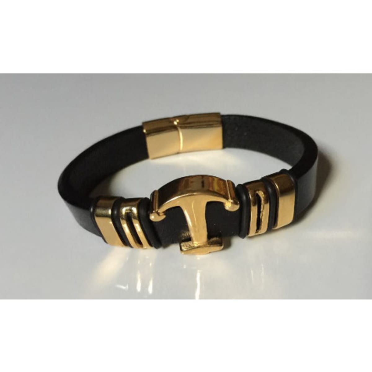 Men s Unique Leather Bracelet Black Konga Online Shopping