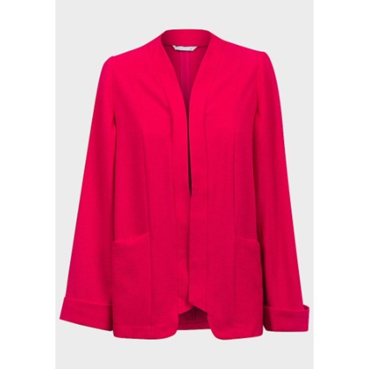 UK Wholesale Ladies Crepe Blazer Plus Size Fushia Pink Konga