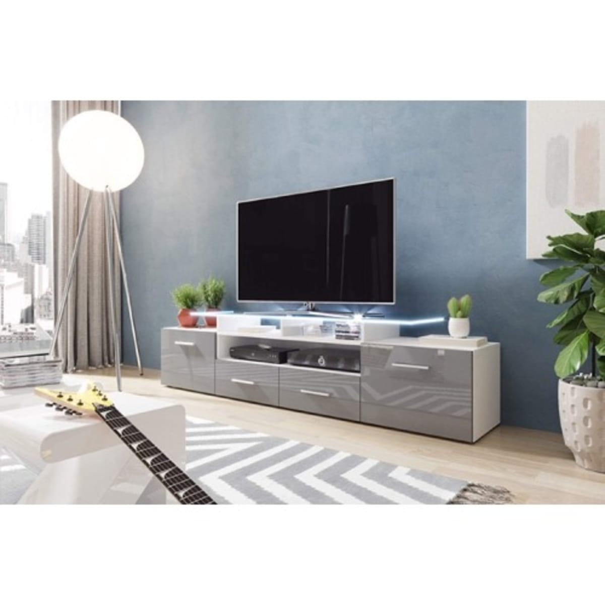 Evora high discount gloss tv stand