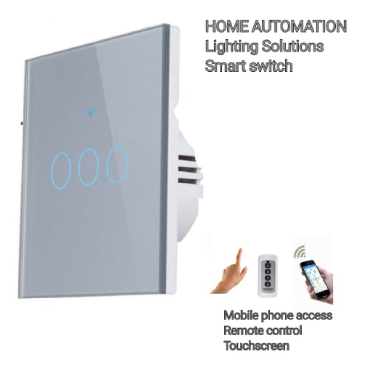 Caleocom Smart Wifi & Remote Control Wall Switch 3gang