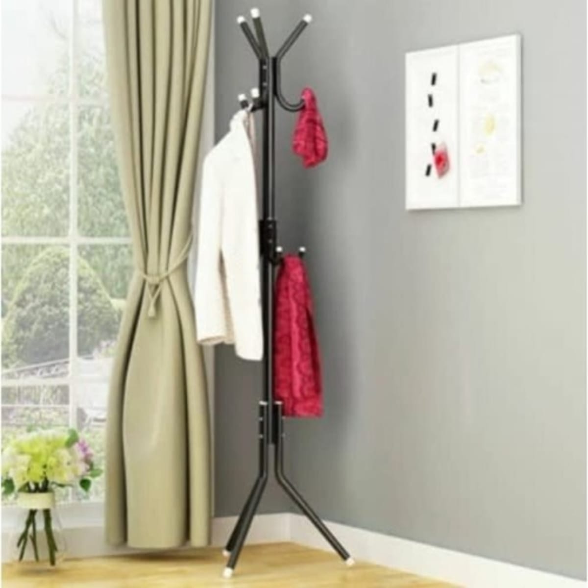 17 Hooks Wall Mounted Coat Hat Rack Expandable Wooden Pegs for Bags Keys  Hanging | eBay