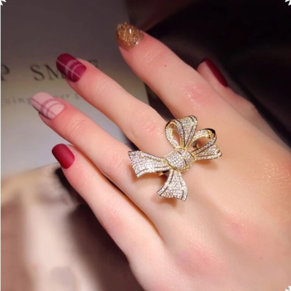 Bow knot hotsell ring