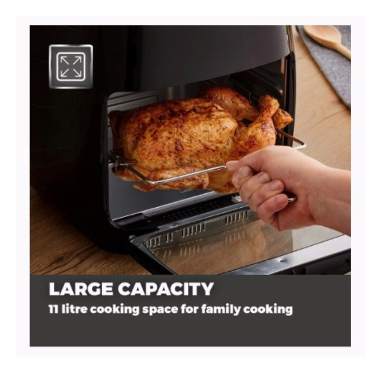 Tower 11 Litre 5-in-1 Manual Air Fryer Oven With Rapid Air Circulation &  Rotisserie - 2000W