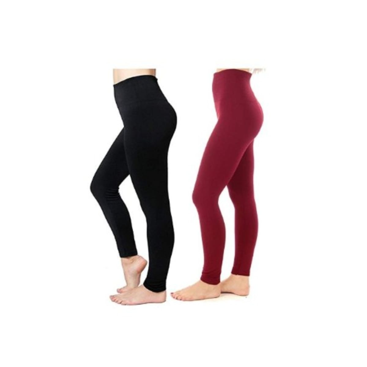 Ultra-Soft Seamless Fleece Lined Leggings in Wine