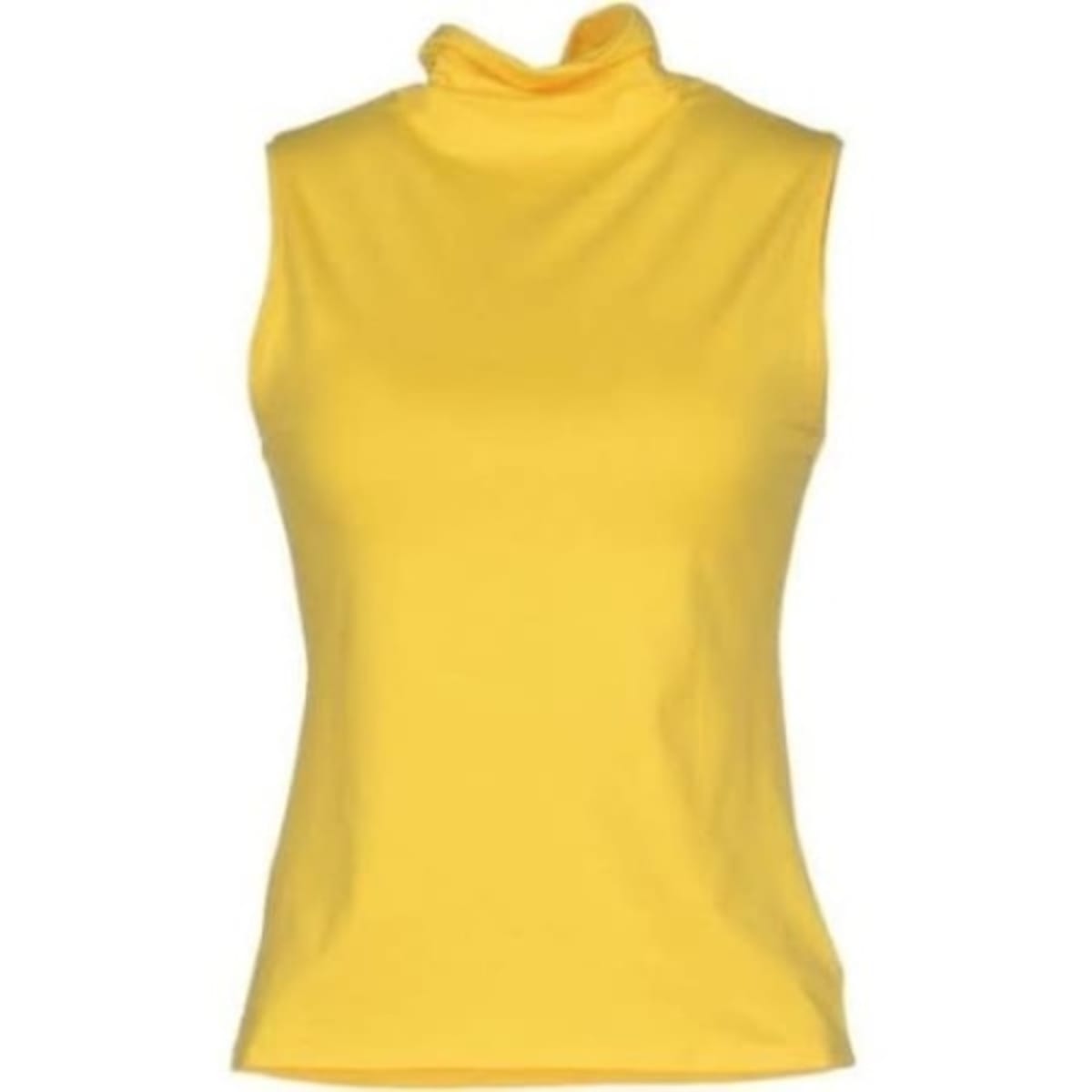 Sleeveless Turtleneck Top Yellow