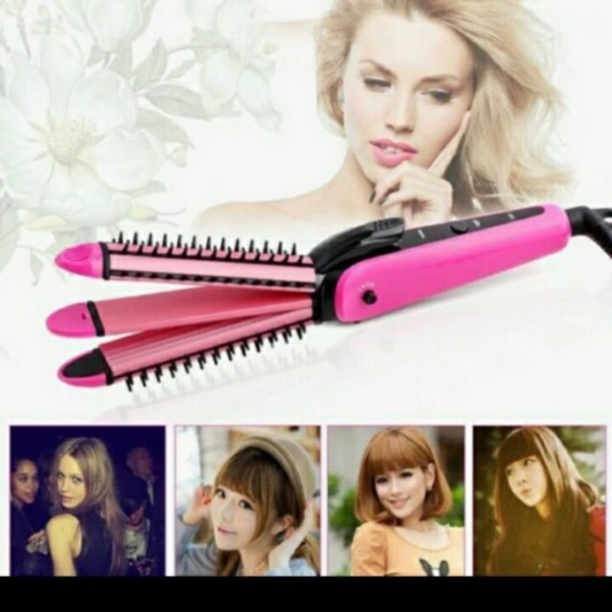 Nova Nhc 8890 3 In 1 Multifunction Perfect Curl Staylish Hair