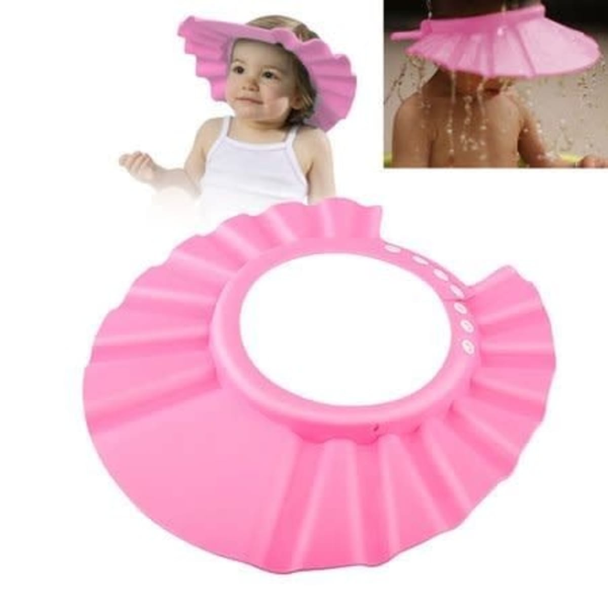 Adjustable baby online shower cap