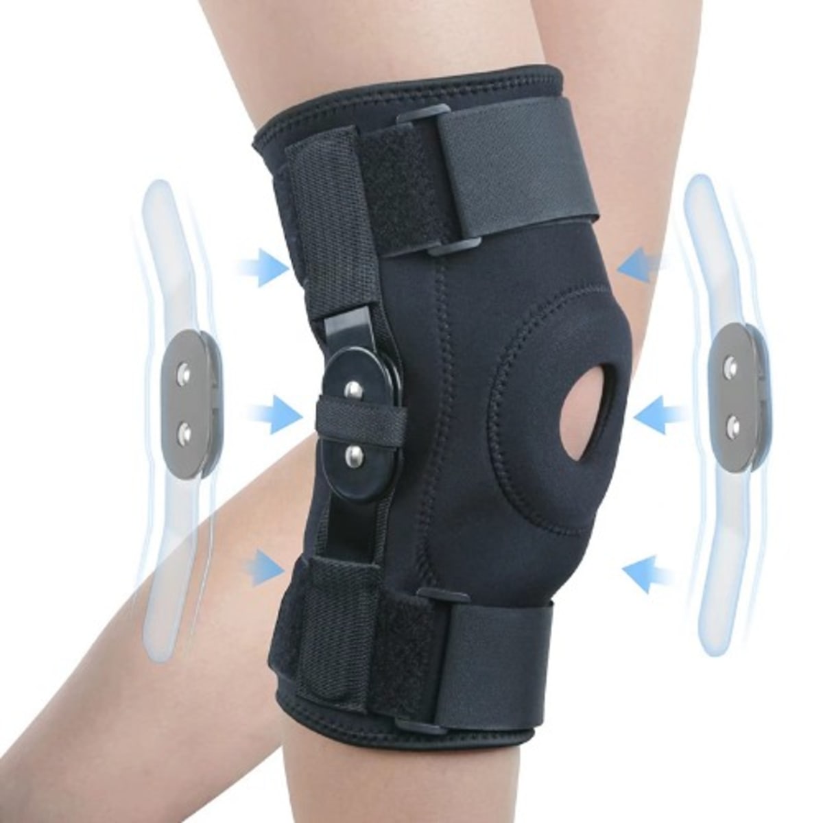 Knee Brace With Stabilizers -Adjustable Compression Support