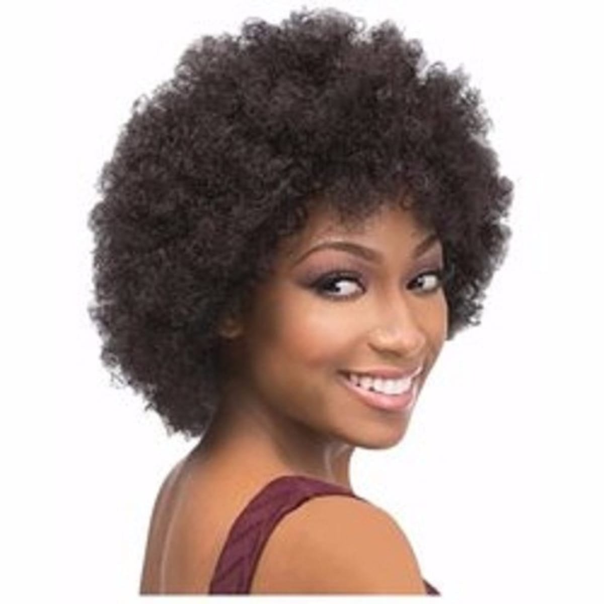 Afro wig human hair top