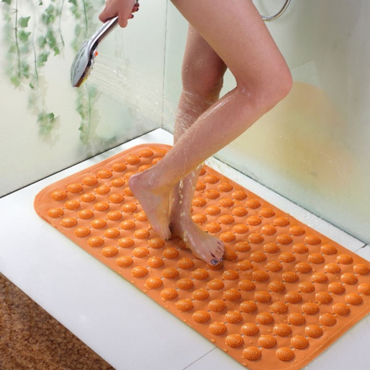 Anti-Slip Bath Mat - Orange