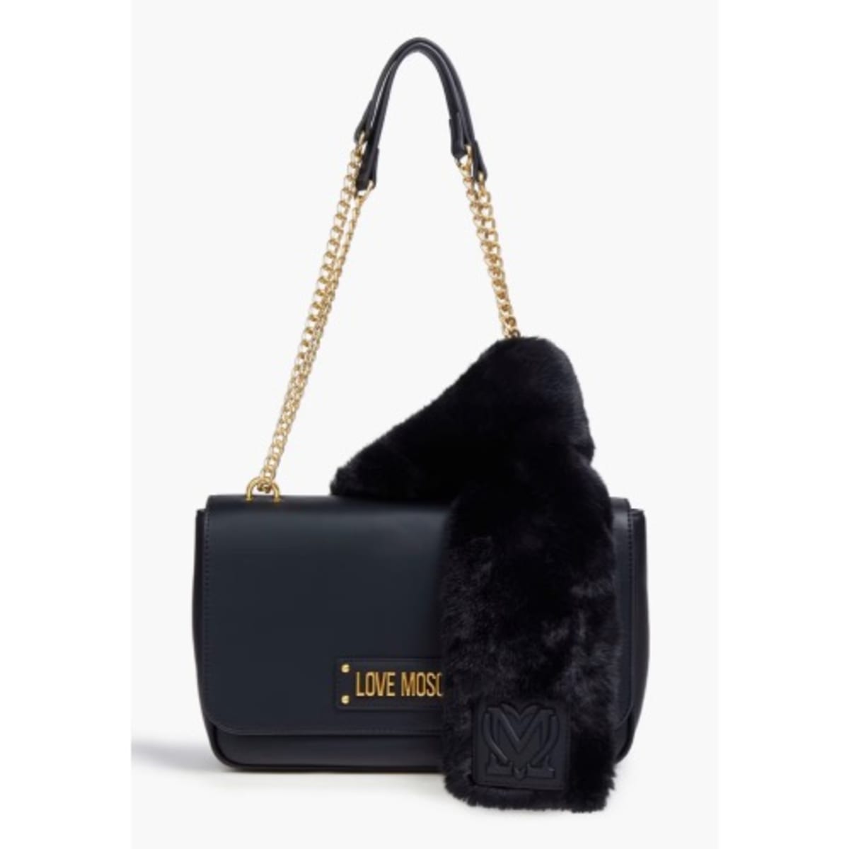 Moschino leather shoulder sale bag