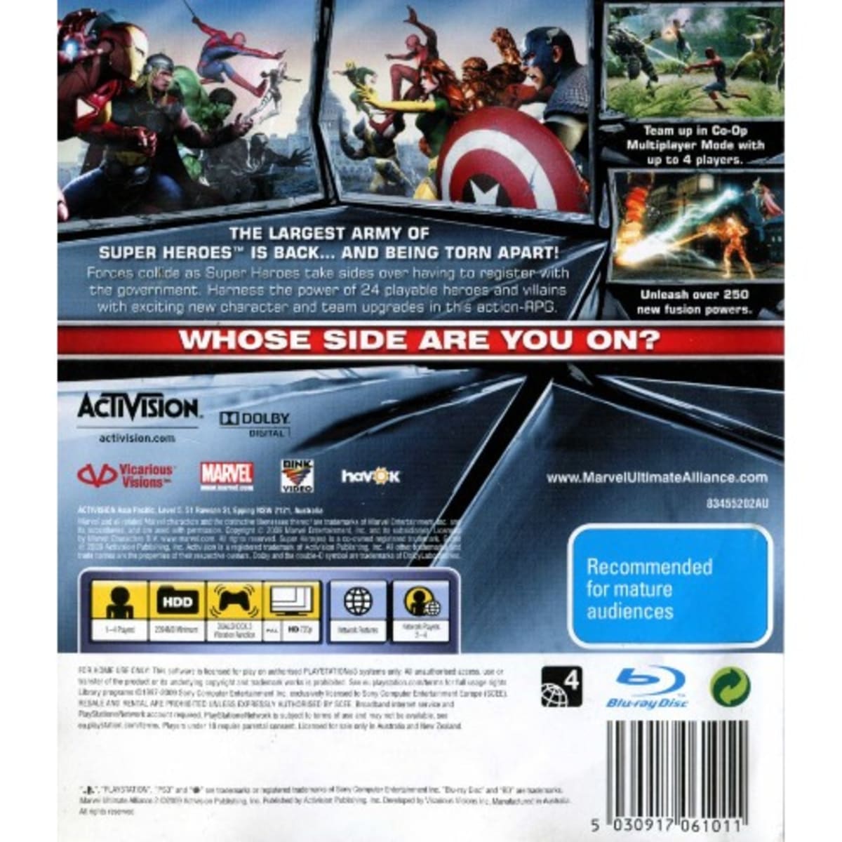 Ps3 marvel top ultimate alliance 2