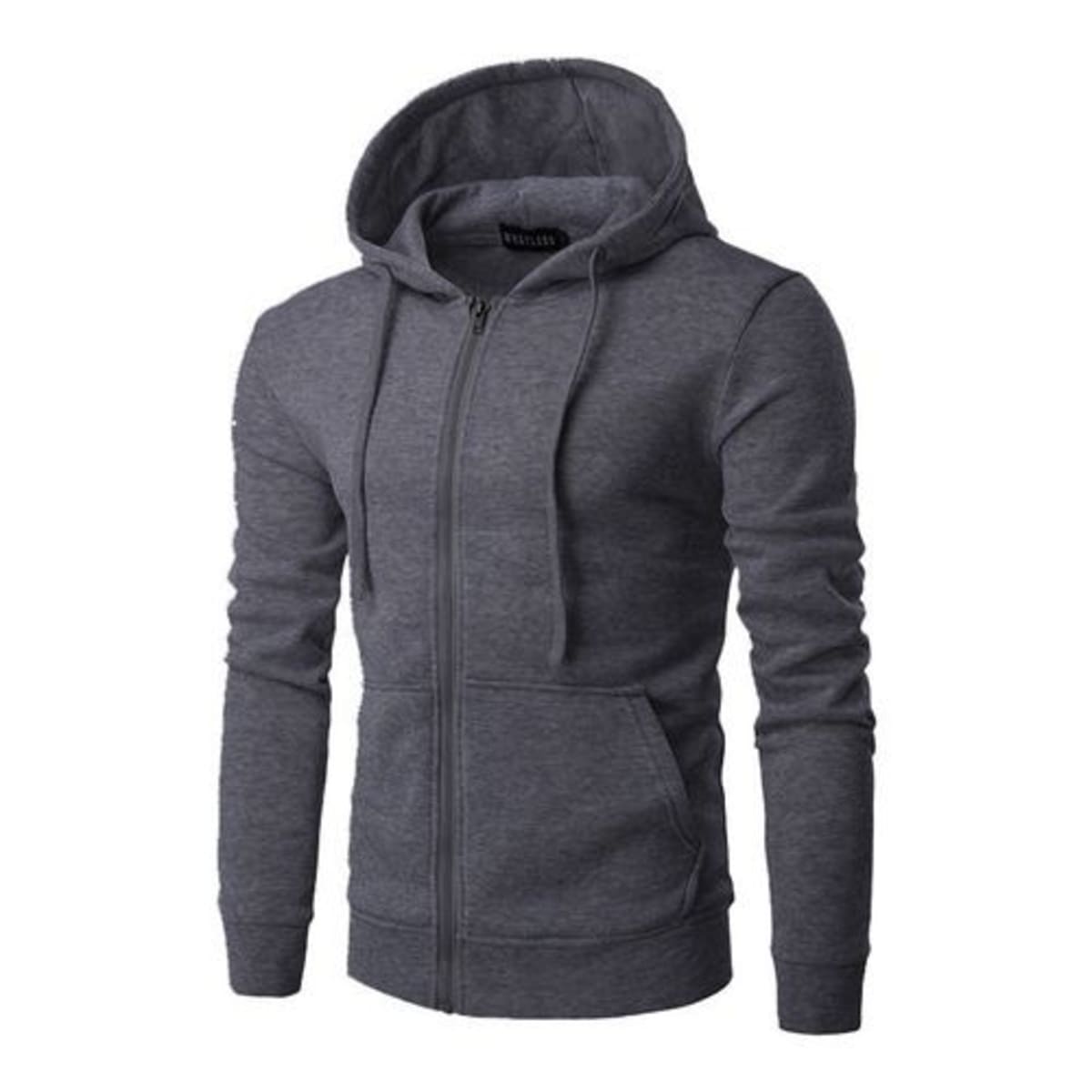 Mens slim fit zip up hoodie on sale