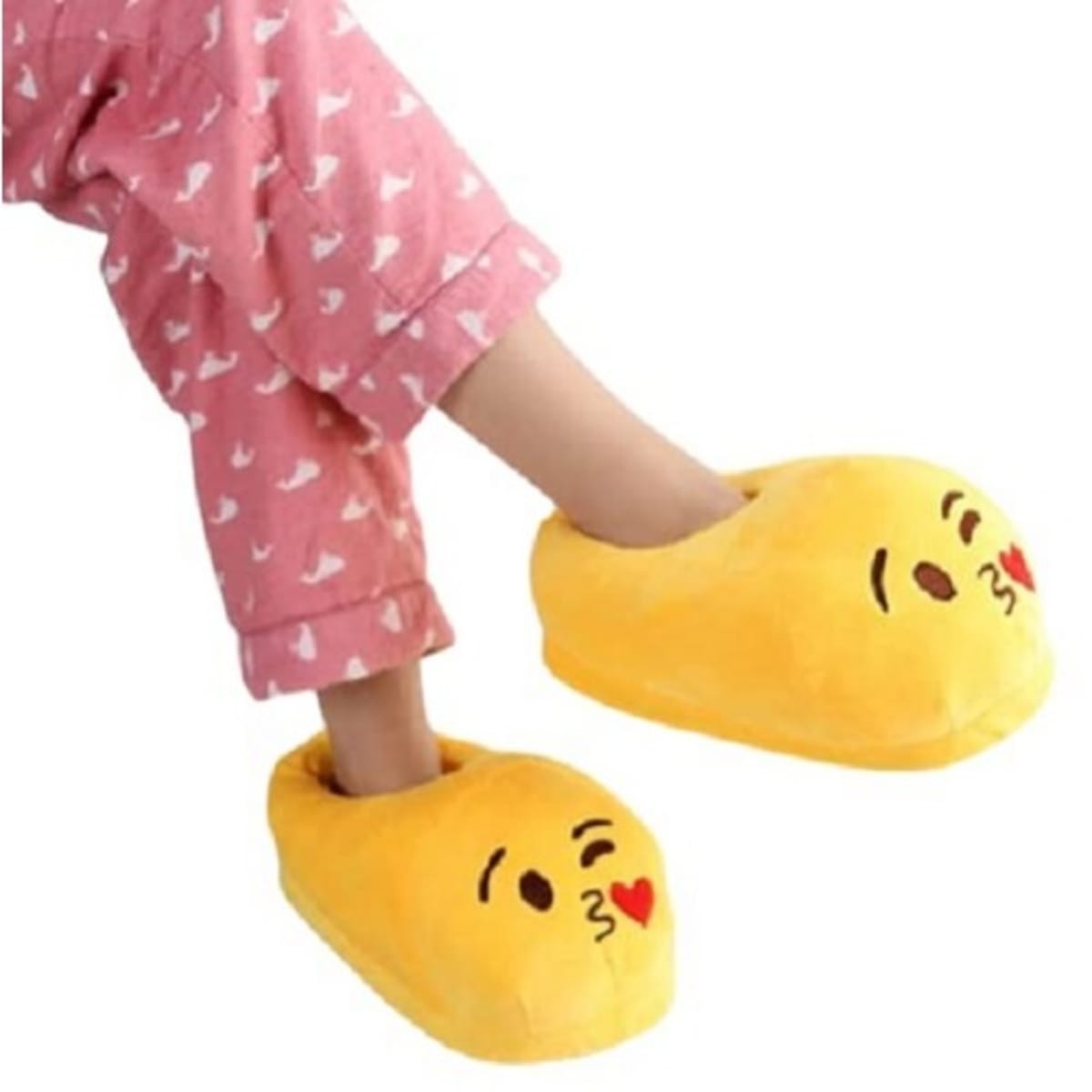 Wink Plush Emoji Slippers Indoor Slippers For Kids Kids Size