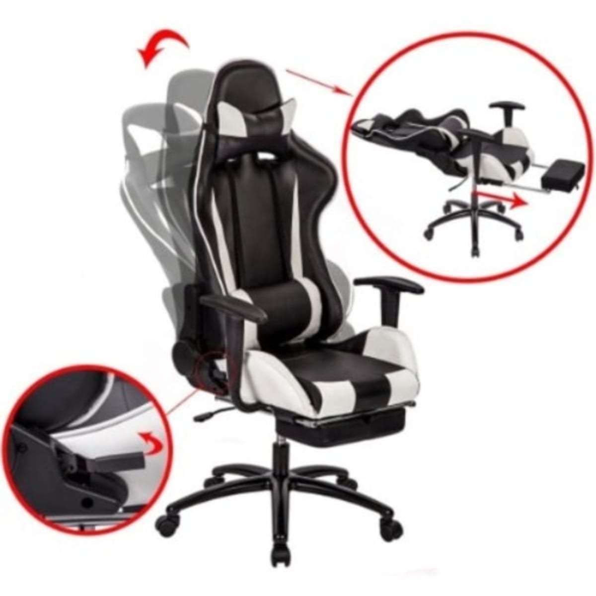 Vitesse Ergonomic Racing Gaming Chair With Foot Rest Konga