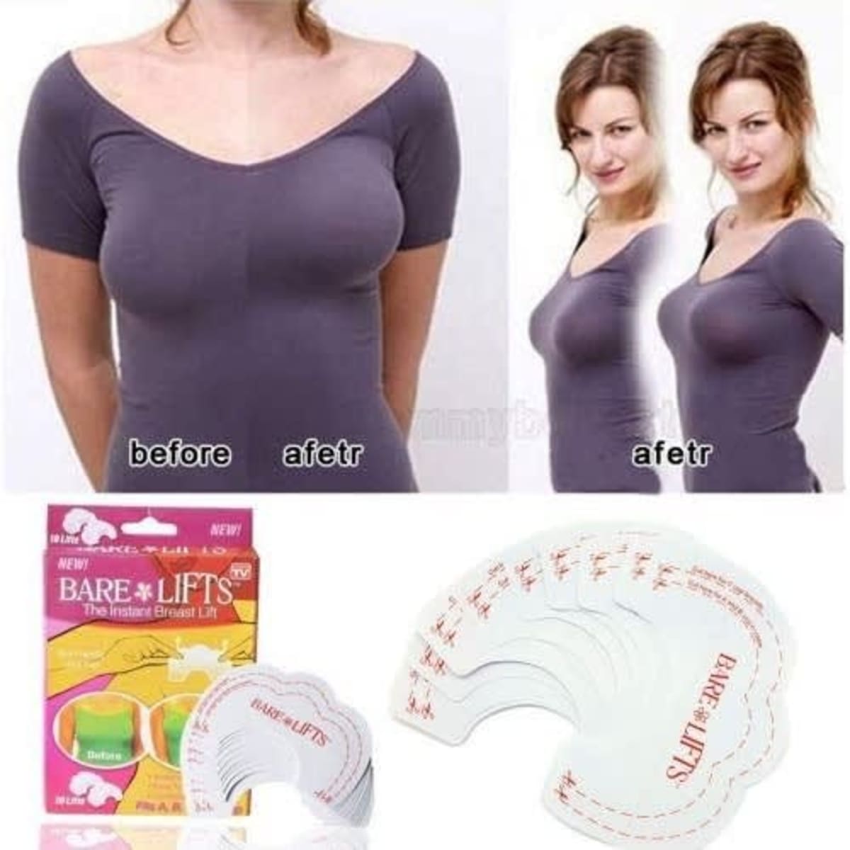 Bare Lifts Breast Invisible Bra Tape - 10pcs