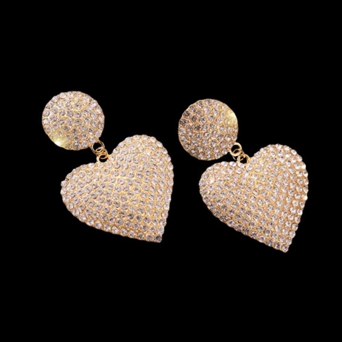 Heart shaped earrings sales gold online
