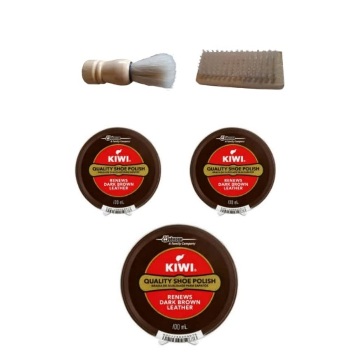 Kiwi Set Of Shoe Polish Dark Brown 100ml Konga Online Shopping