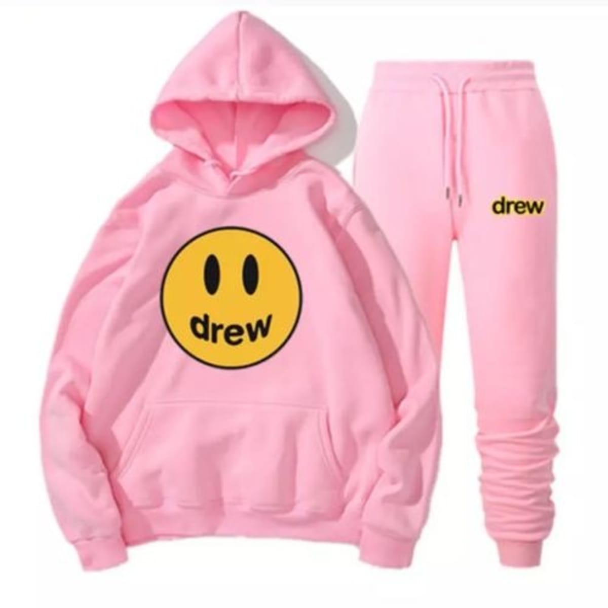 Unisex Hoodie And Jogger With Drew Prints Pink Konga Online