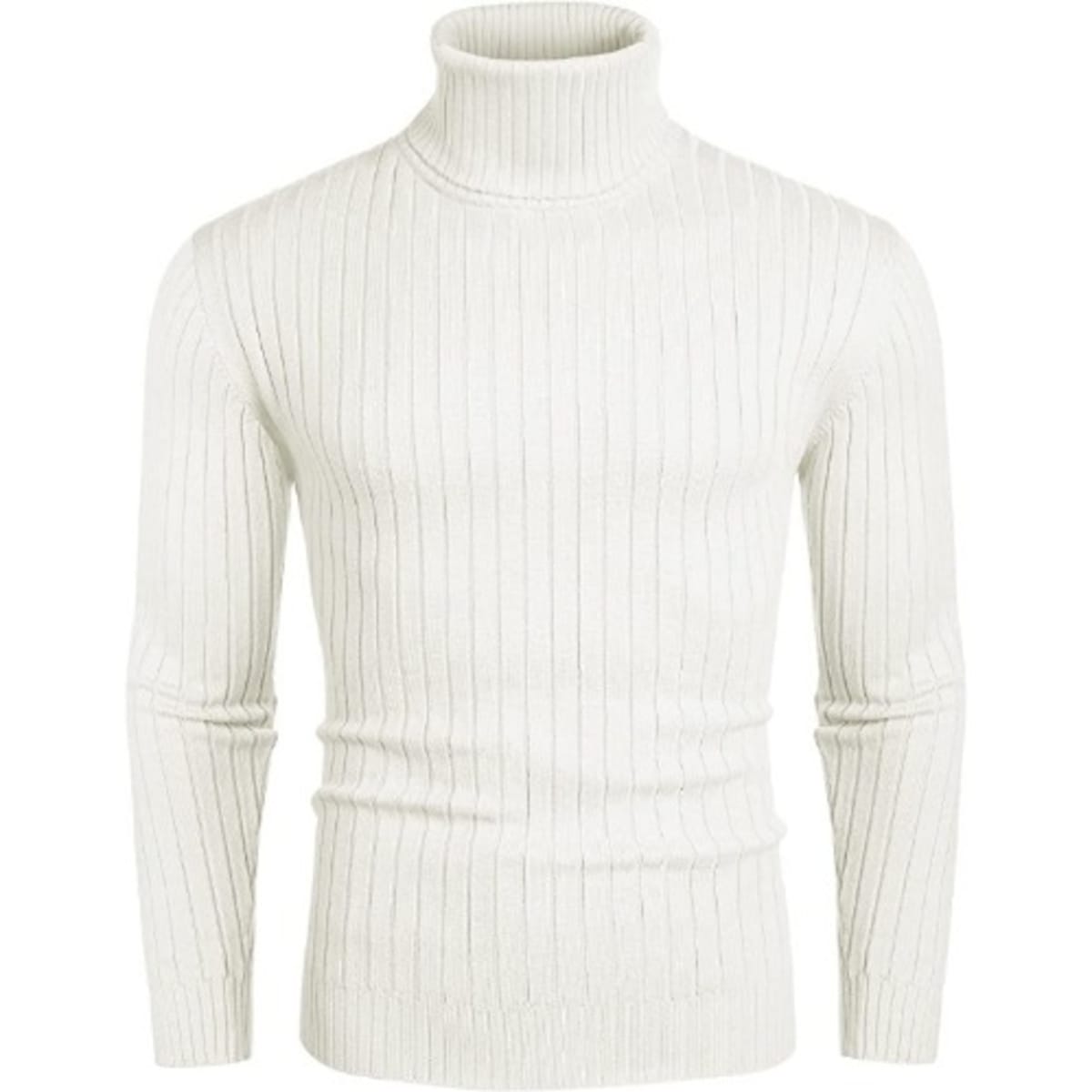 Mens white mock neck sweater sale