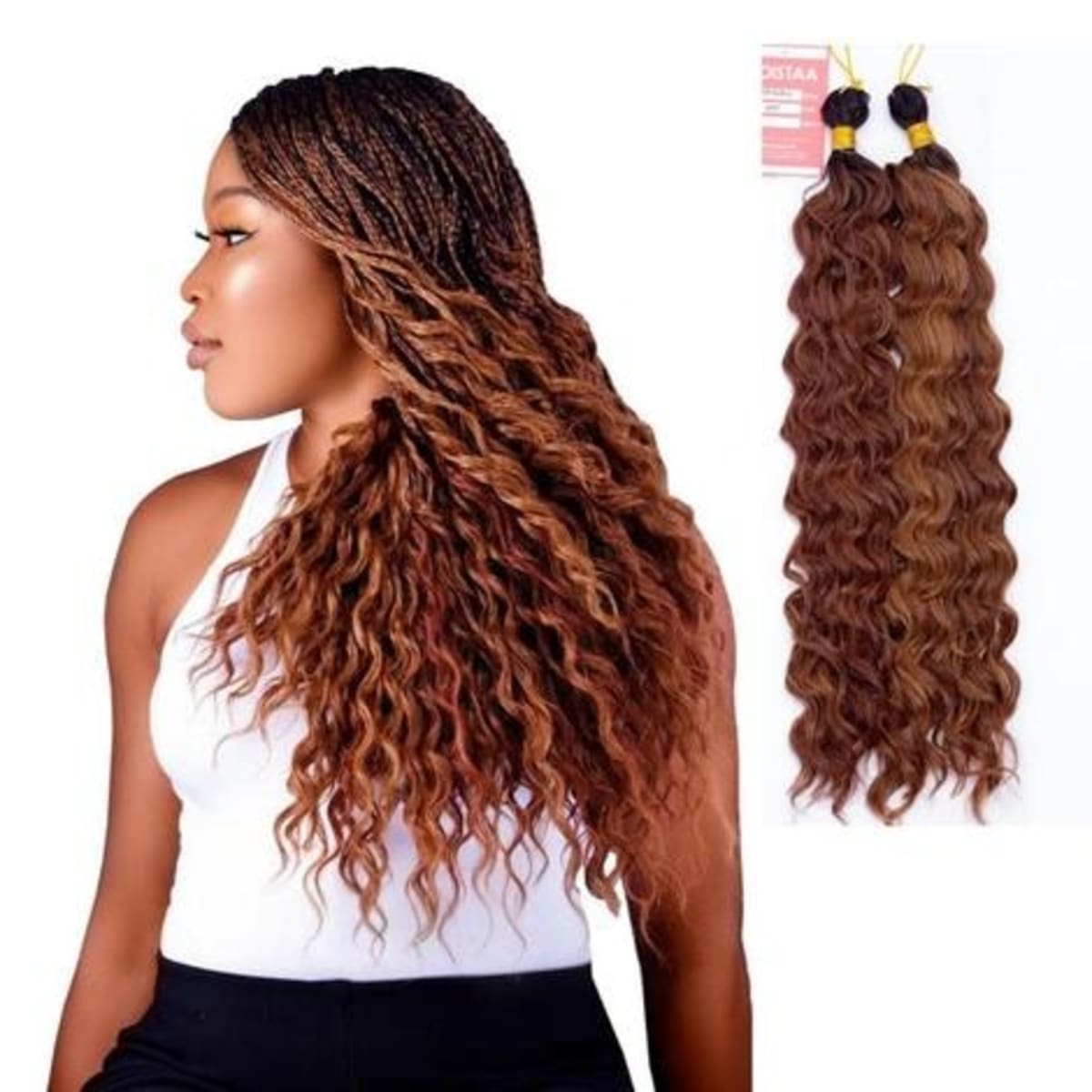 Loistaa Hair Goddess Braids Hair Extensions Deep Curls 100g