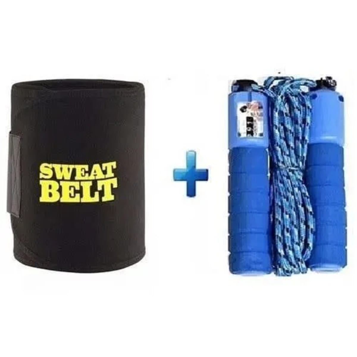 Exercise 2 In 1 Sweat Belt Tummy Fat Burner + Counter Skipping Rope