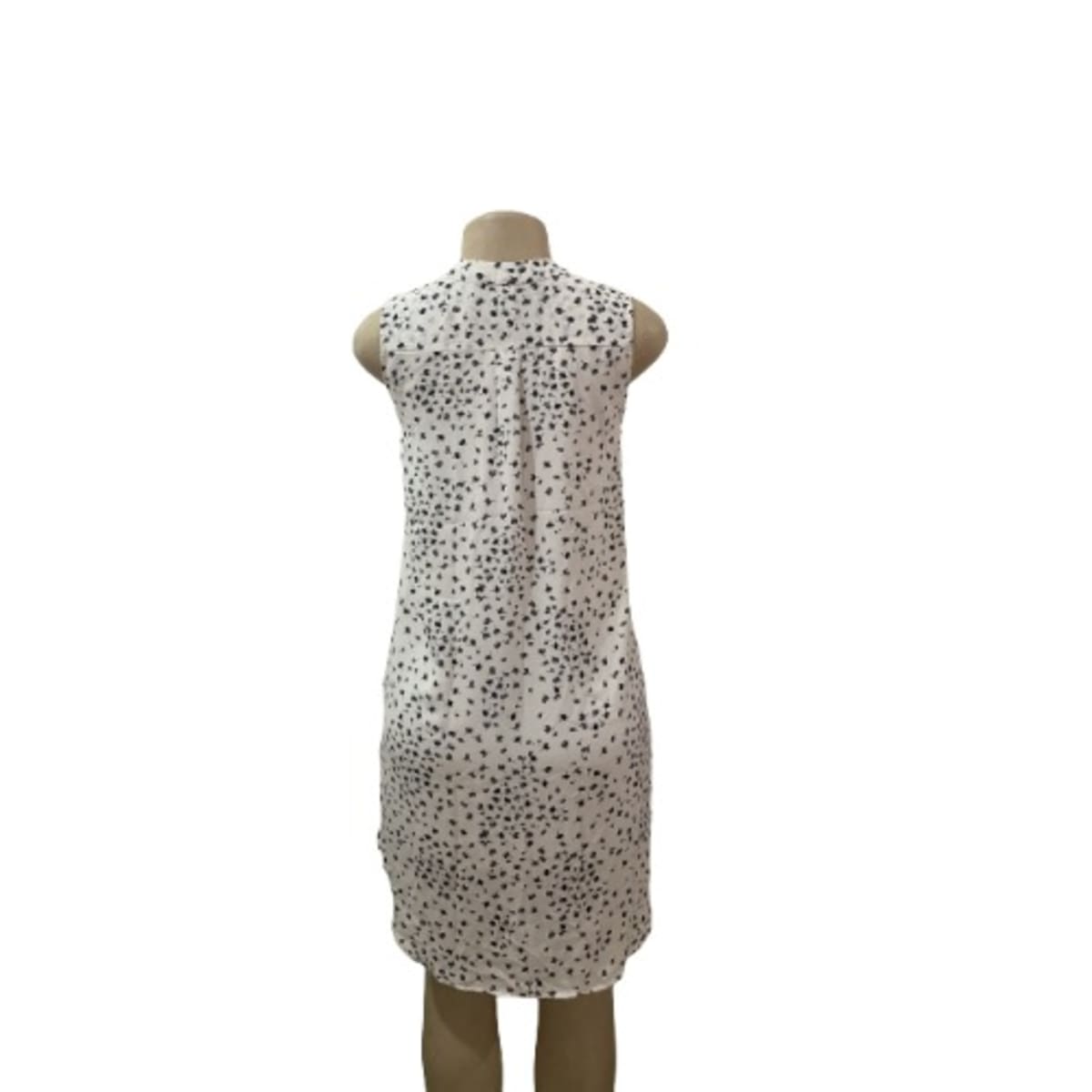 Sleeveless Shirt Dress Floral Pattern