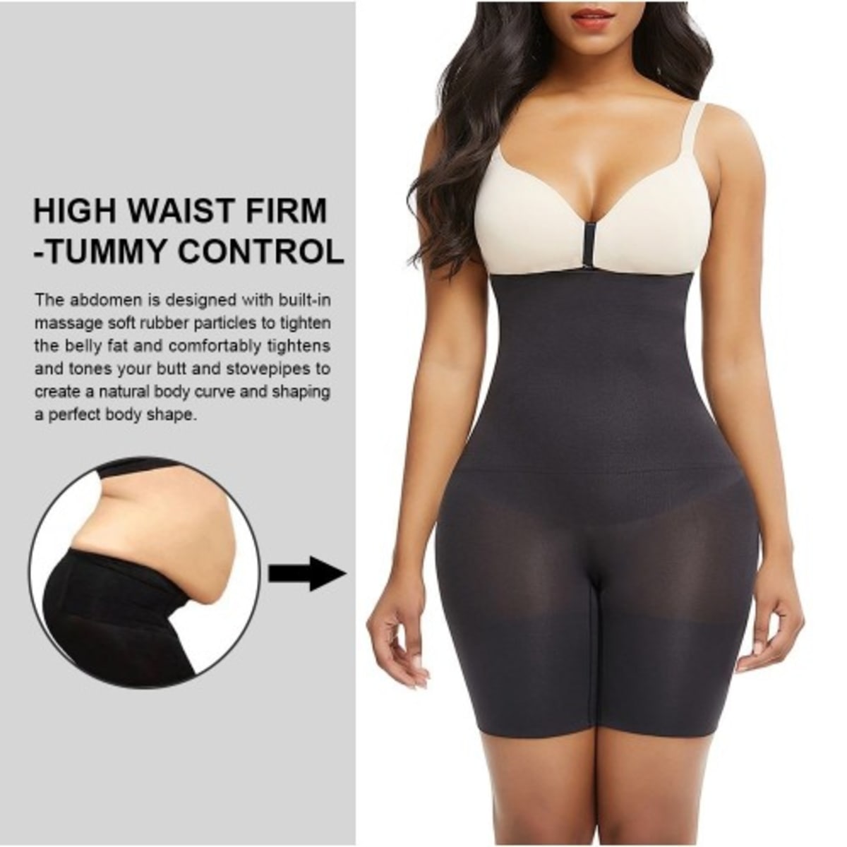 FIRM TUMMY CONTROL HIGH WAISTED BODY SHAPER SLIMMING PANTS