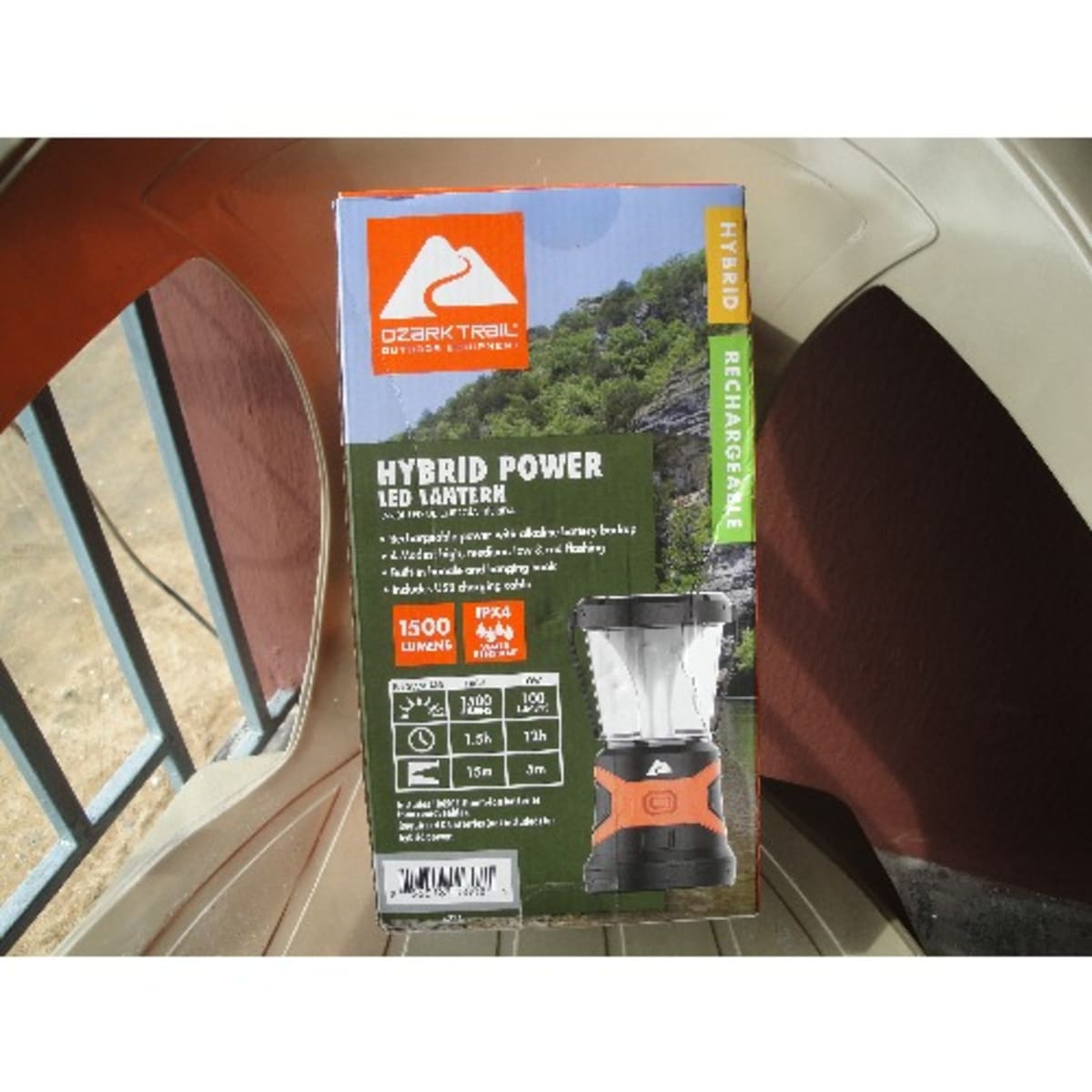 Ozark Trail 1500 Lumens LED Hybrid Power Lantern with Rechargeable