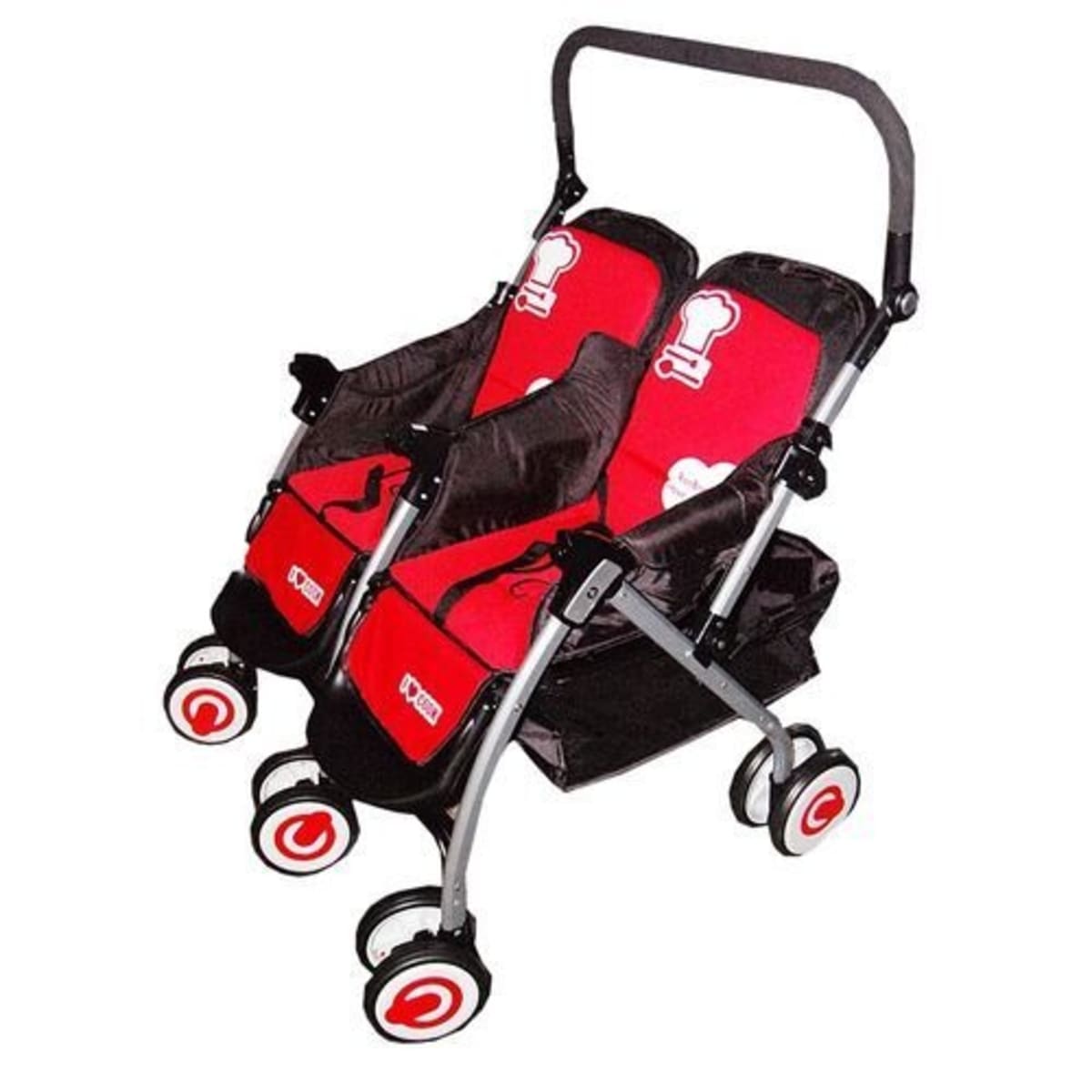 Double stroller clearance red and black