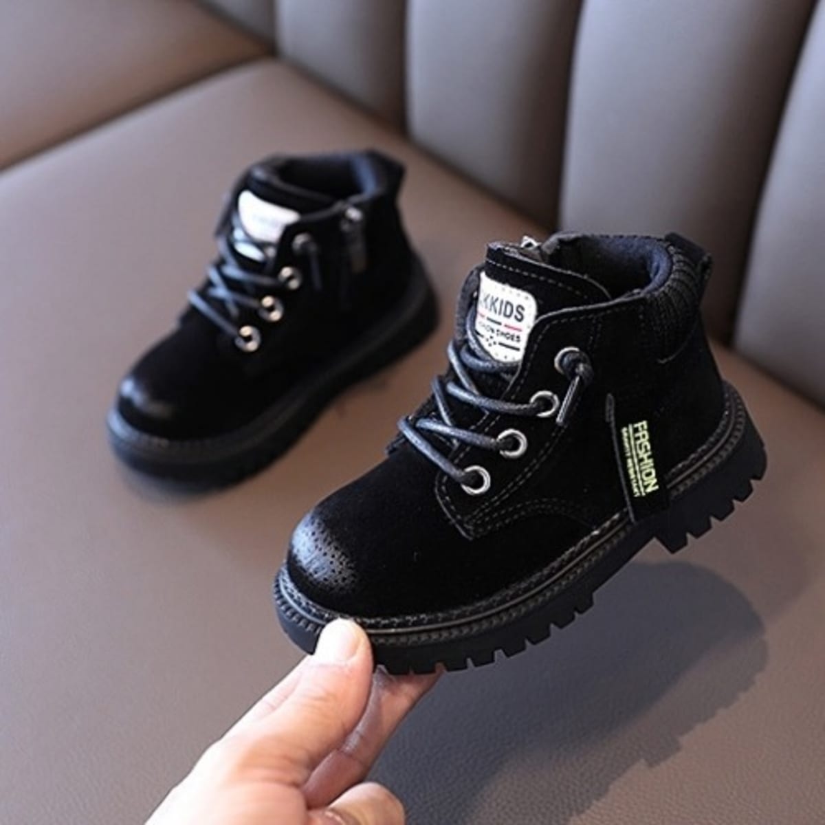 Kids high black boots outlet