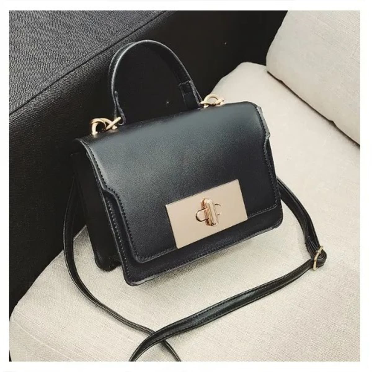 Ladies Leather Handbag Black