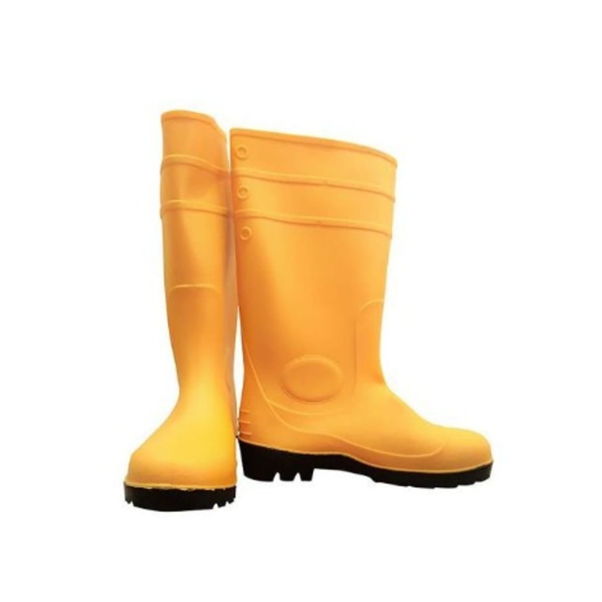 Yellow rubber work boots on sale