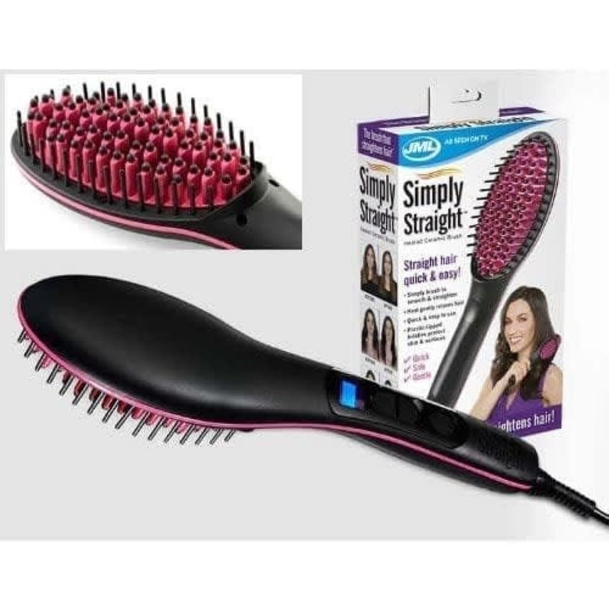 Simple Straight Ceramic Hair Straightening Brush Konga Online