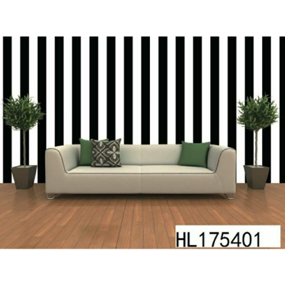Closet Stripe by Farrow  Ball  Black  Off White  Wallpaper  Wallpaper  Direct