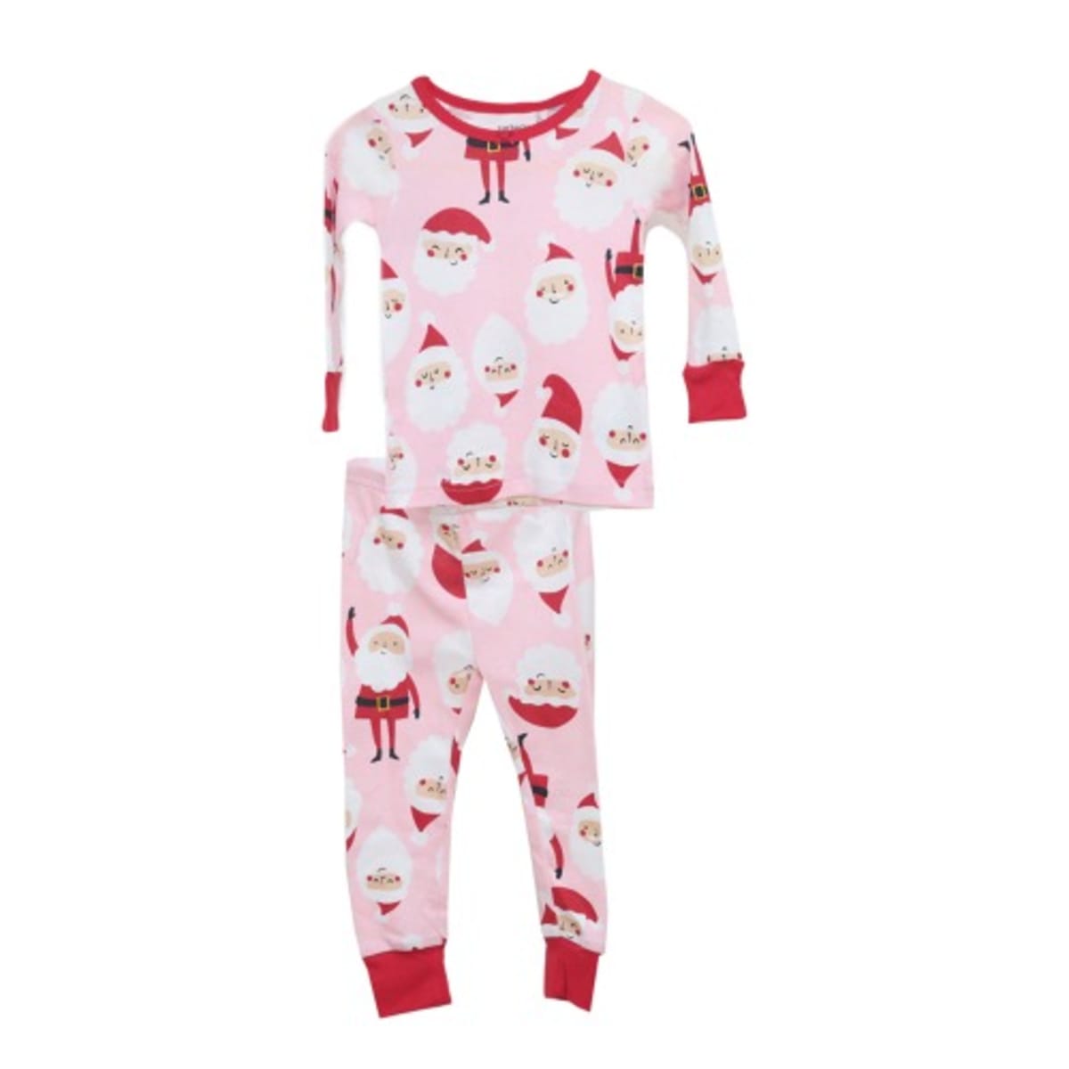 Carters pink santa clearance pajamas