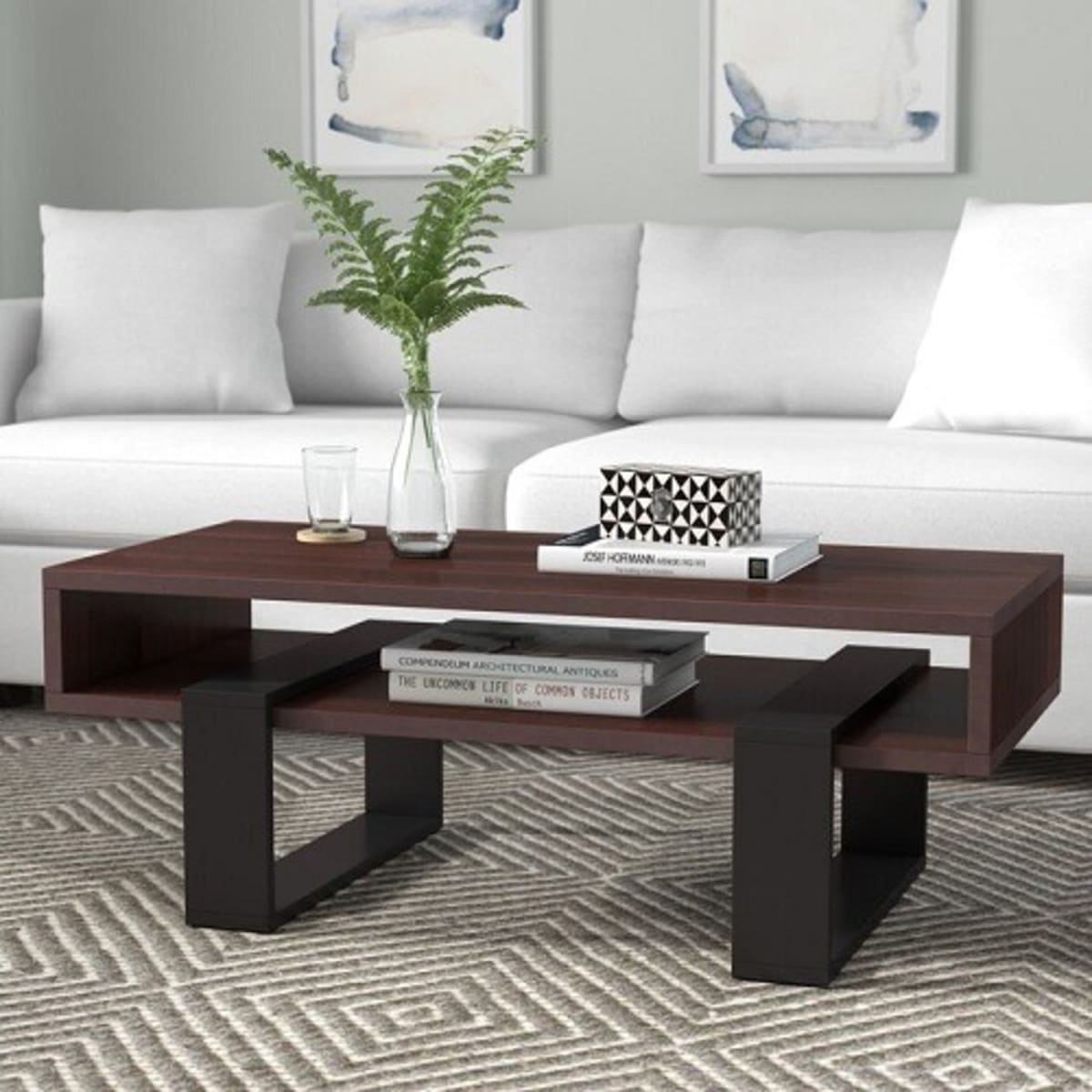 Sled coffee table with storage cheap