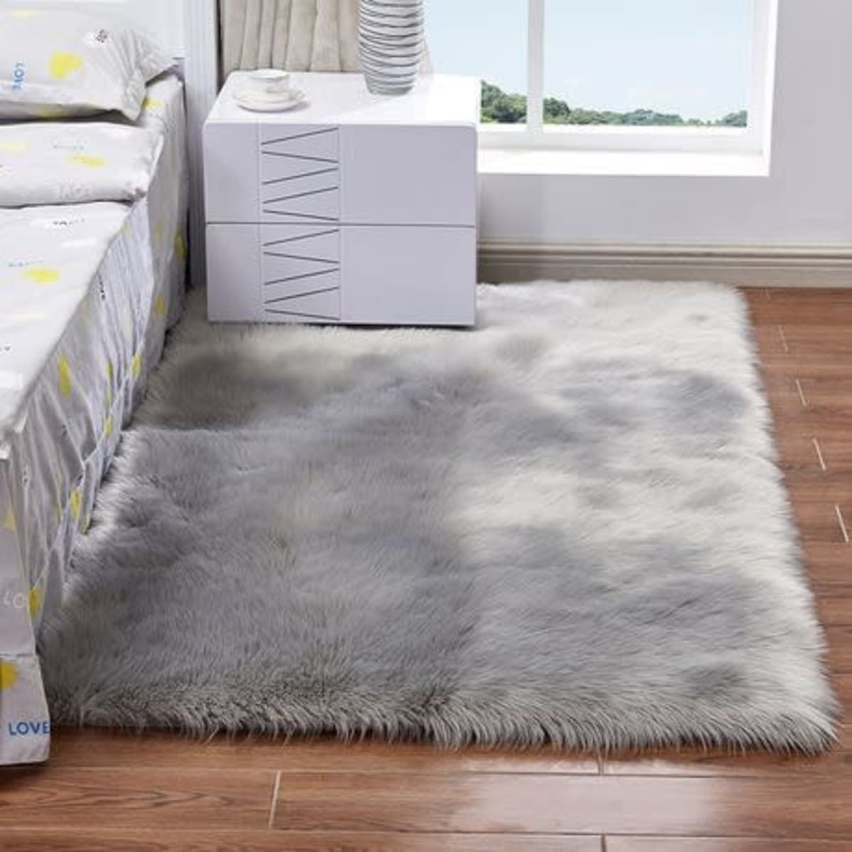 Furry deals rug grey