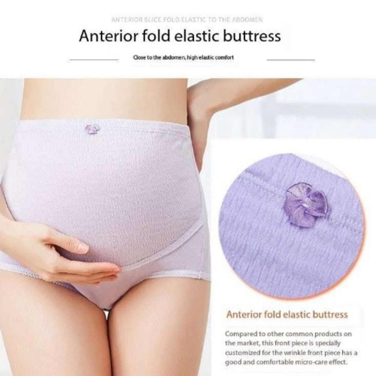 Over The Belly Maternity Panties - Purple