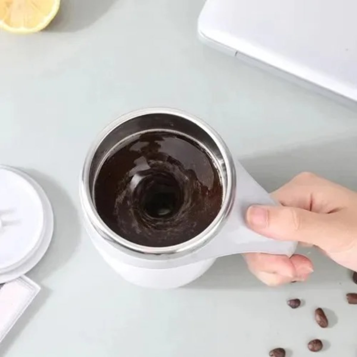 Automatic Mixing Coffee Cup Steel Smart Temperature Control Self Stirring  Mug
