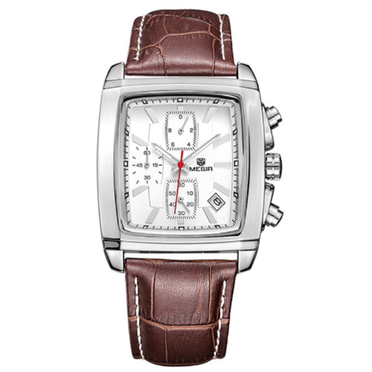 Megir Men Leather Watch Brown Konga Online Shopping