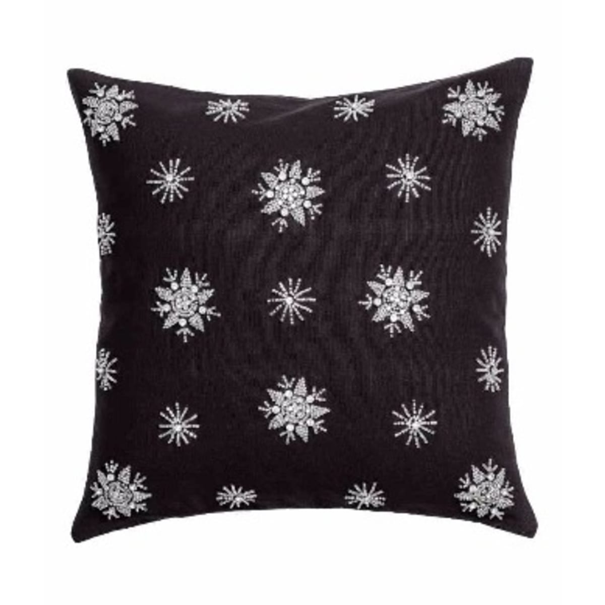 Black beaded pillow discount