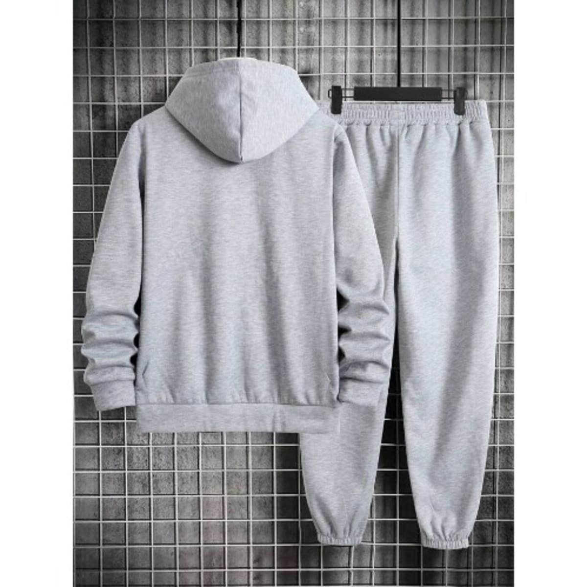 Guys Letter Graphic Drawstring Thermal Lined Hoodie