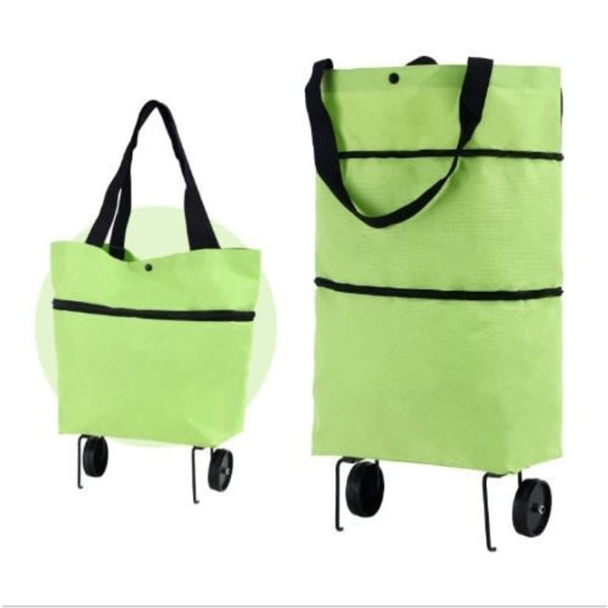 Grocery bag top with wheels