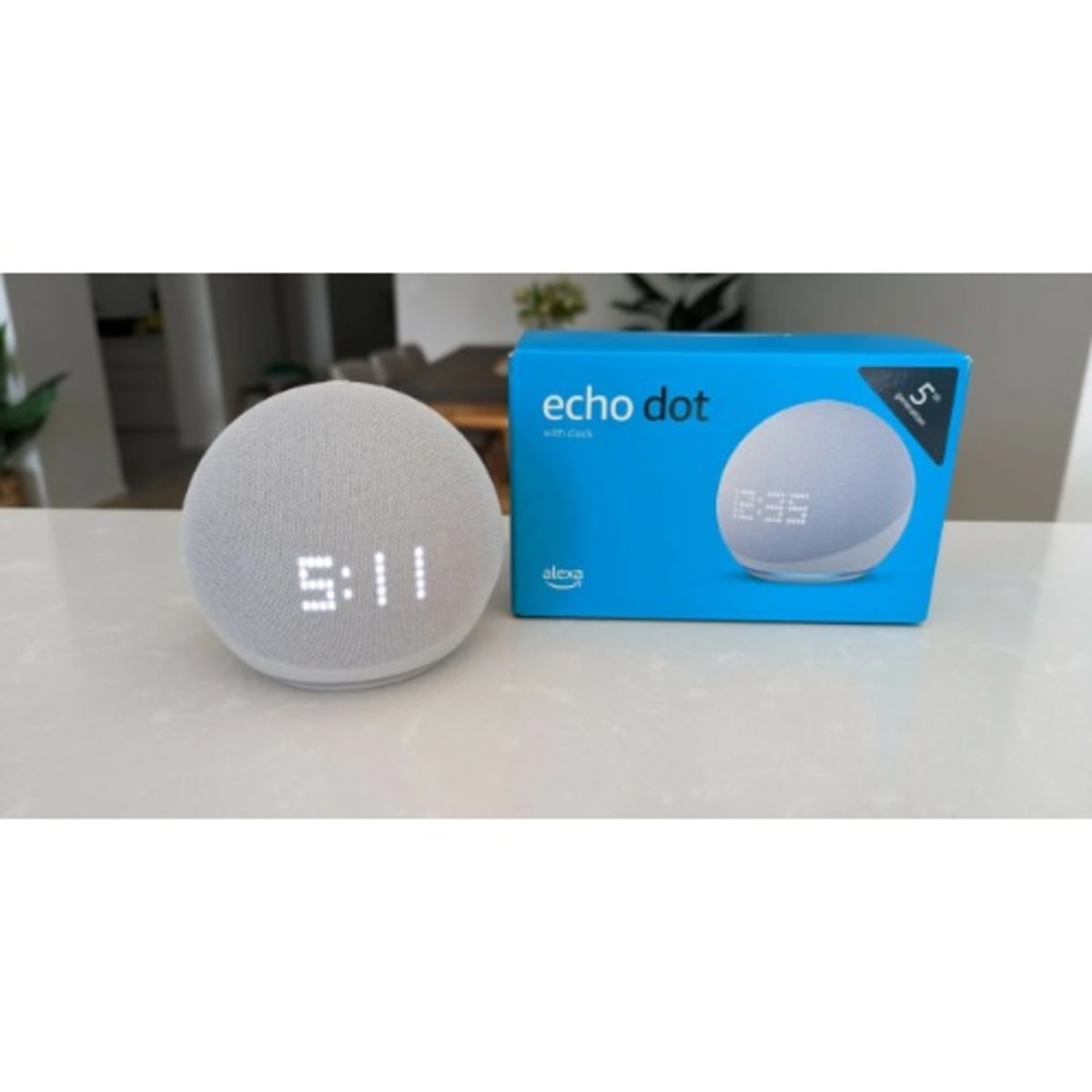 Echo Dot (5th Gen) Smart Speaker With Alexa & Clock