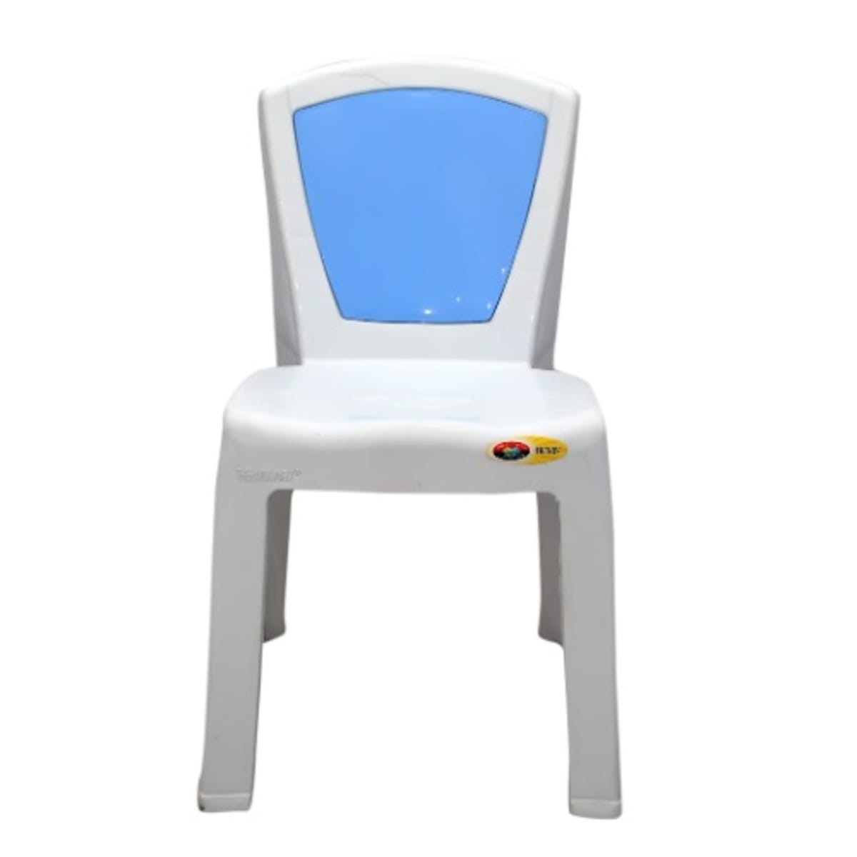 Mid Back Rest Double Design Plastic Chair Sky Blue Konga