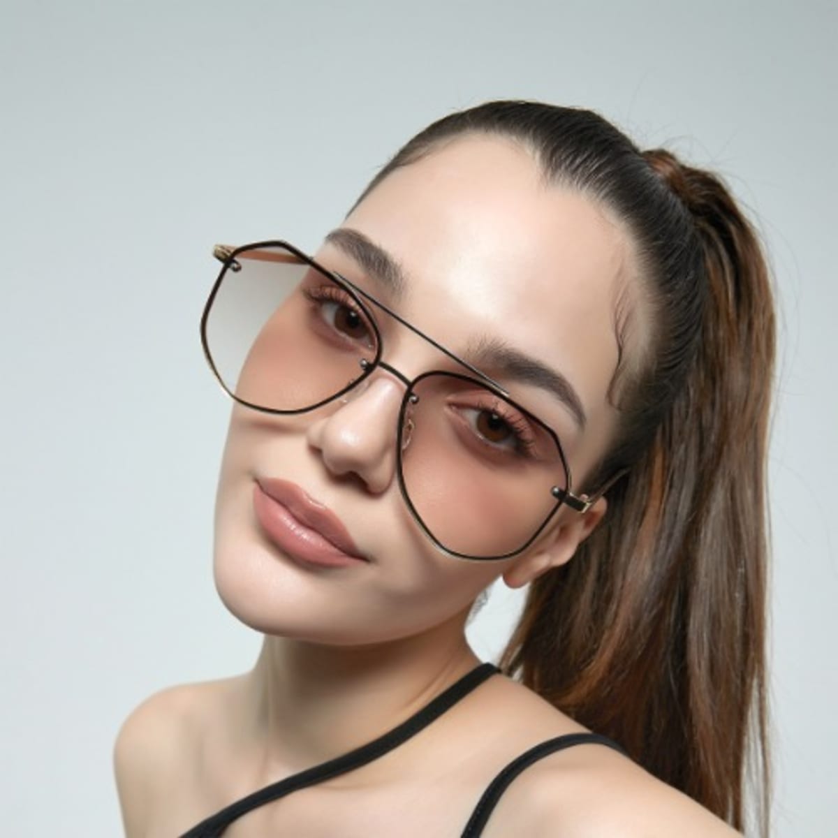 Oversized metal frame sunglasses hotsell