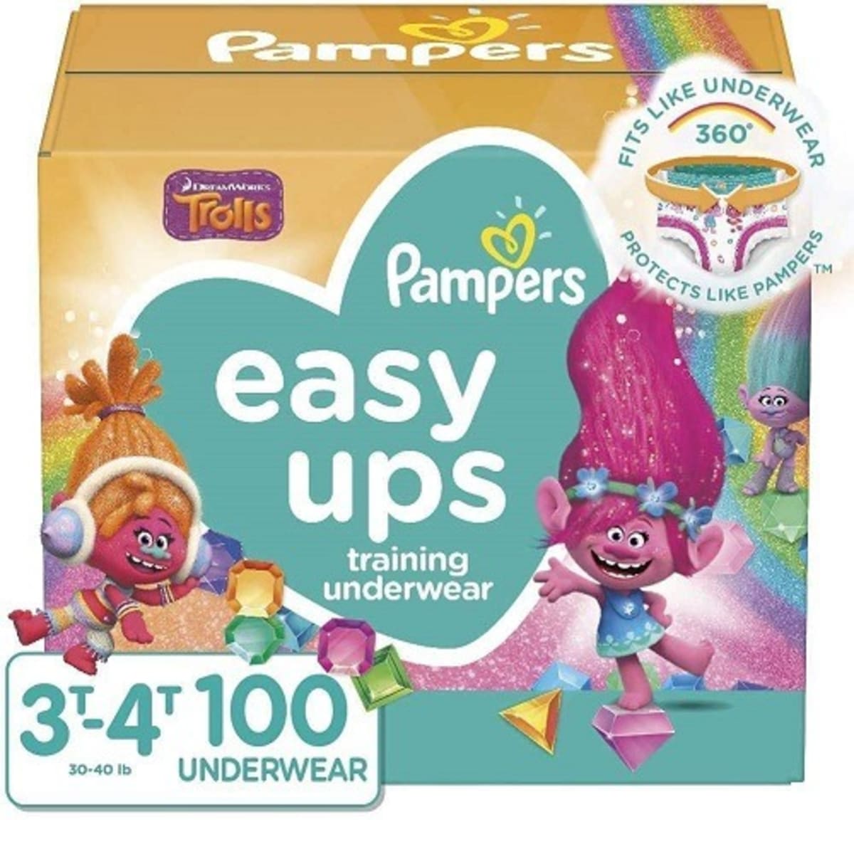 Pampers Easy Ups Diapers - Pull Up 3t-4t Training Pants For Girls