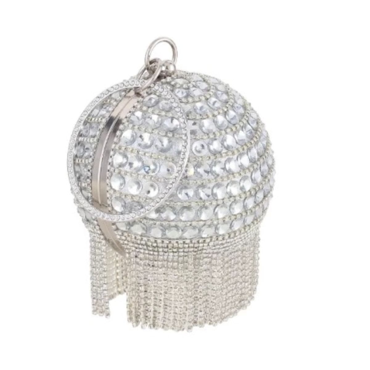 Round Stone Studded Purse Silver Konga Online Shopping