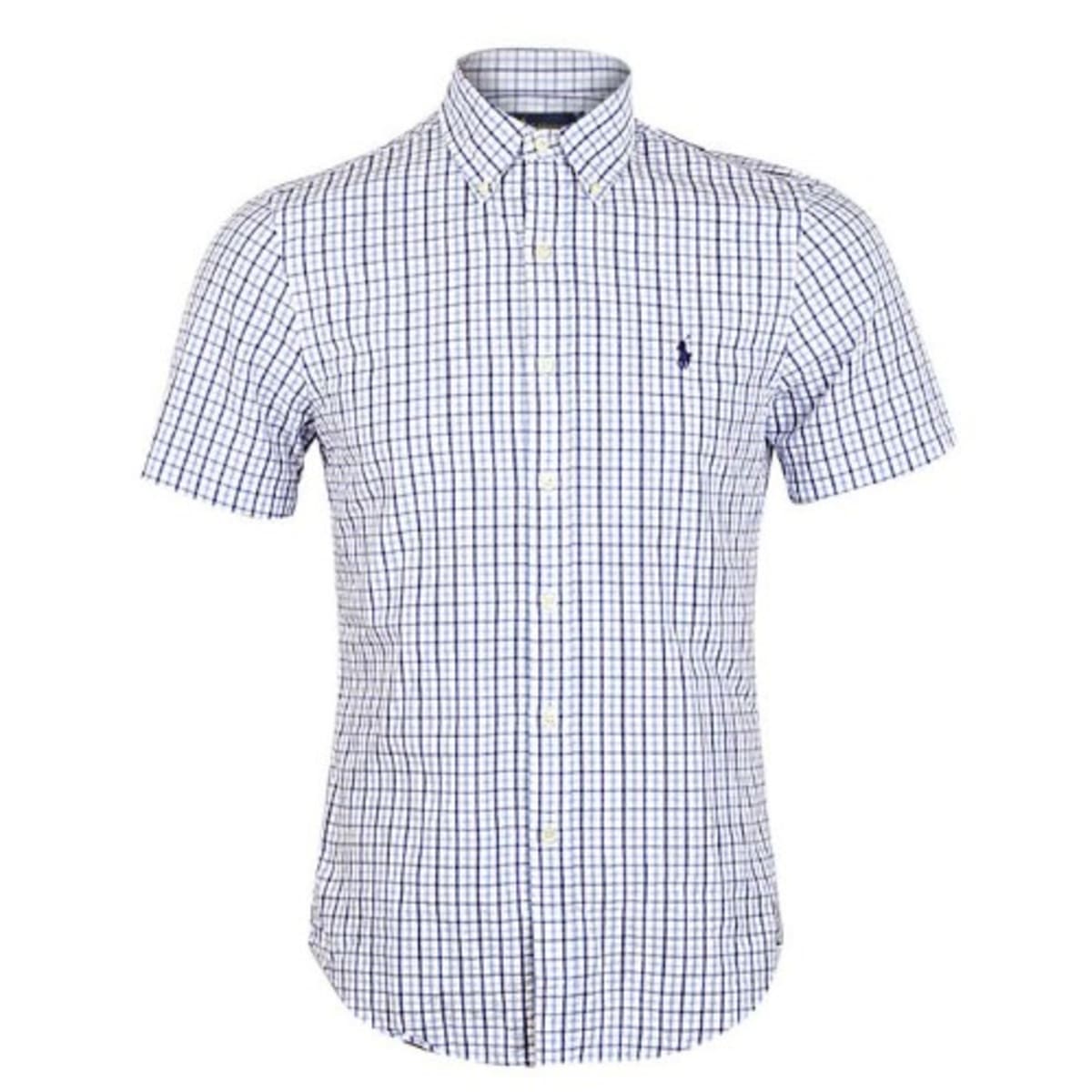 Short sleeve slim on sale fit button down